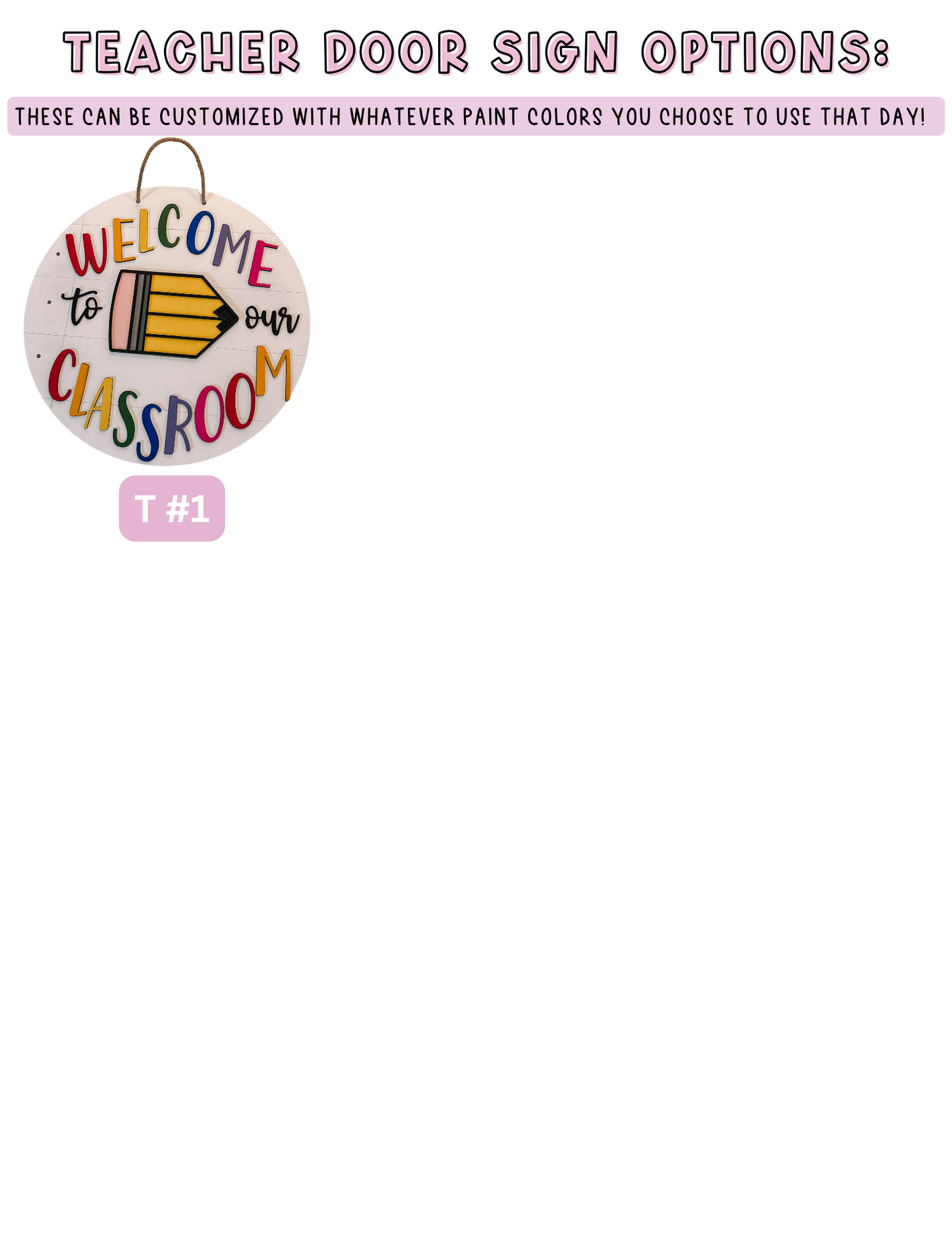 MRE TAKE & MAKE DOOR SIGNS- NOT EVENT