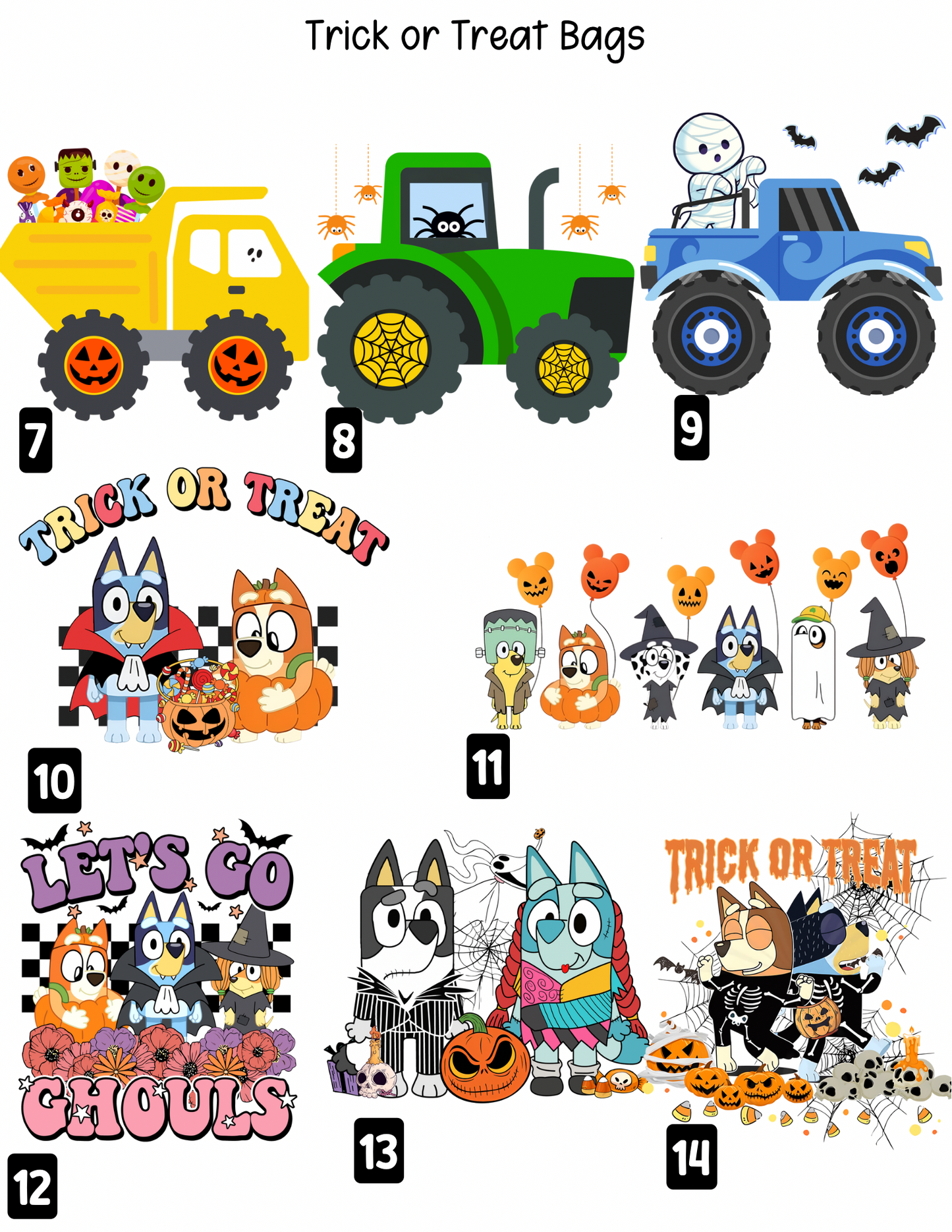 Halloween trick or treat bags