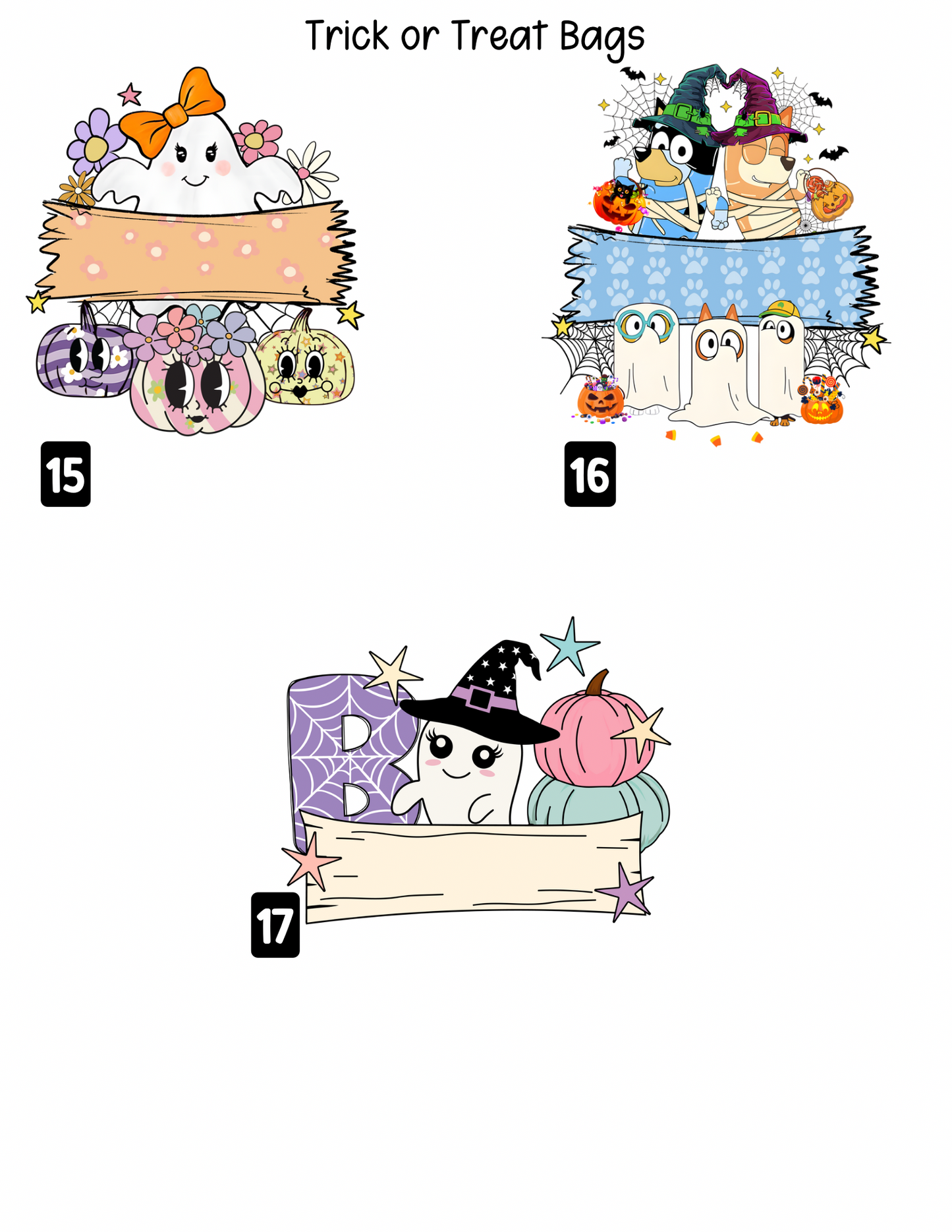 Halloween trick or treat bags