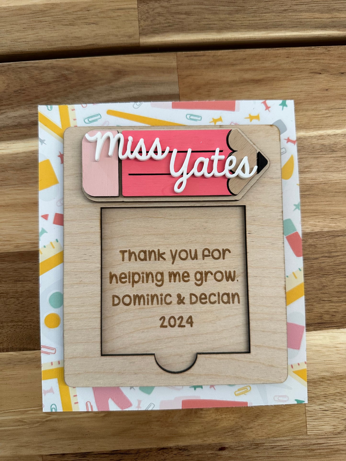 Teacher Post it note Holder