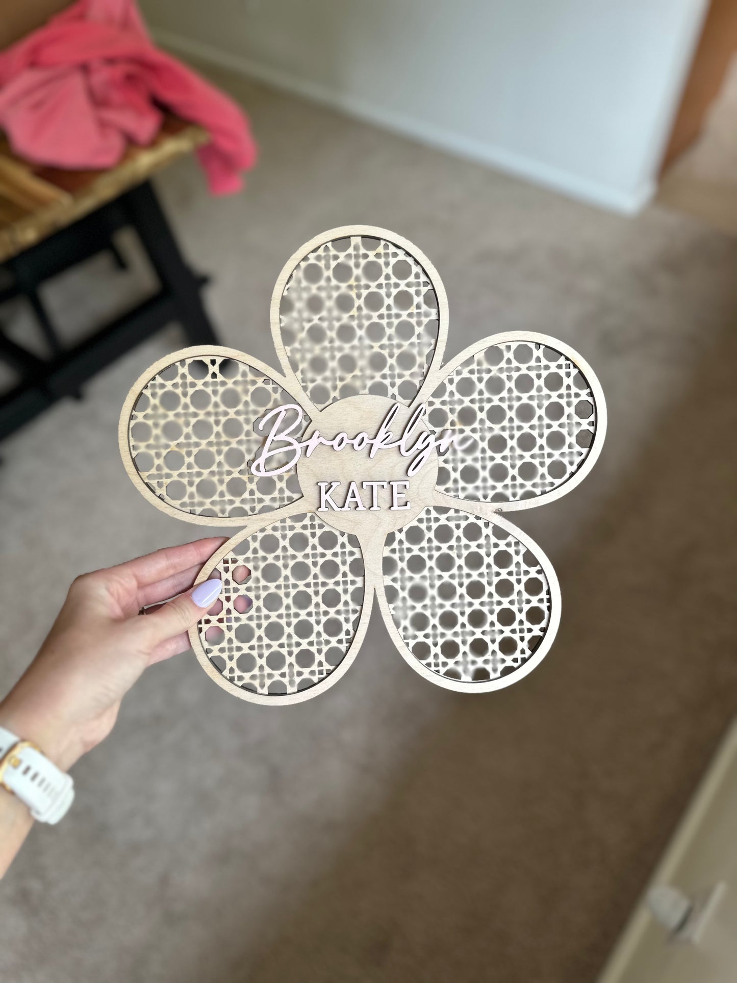 Boho flower name decoration