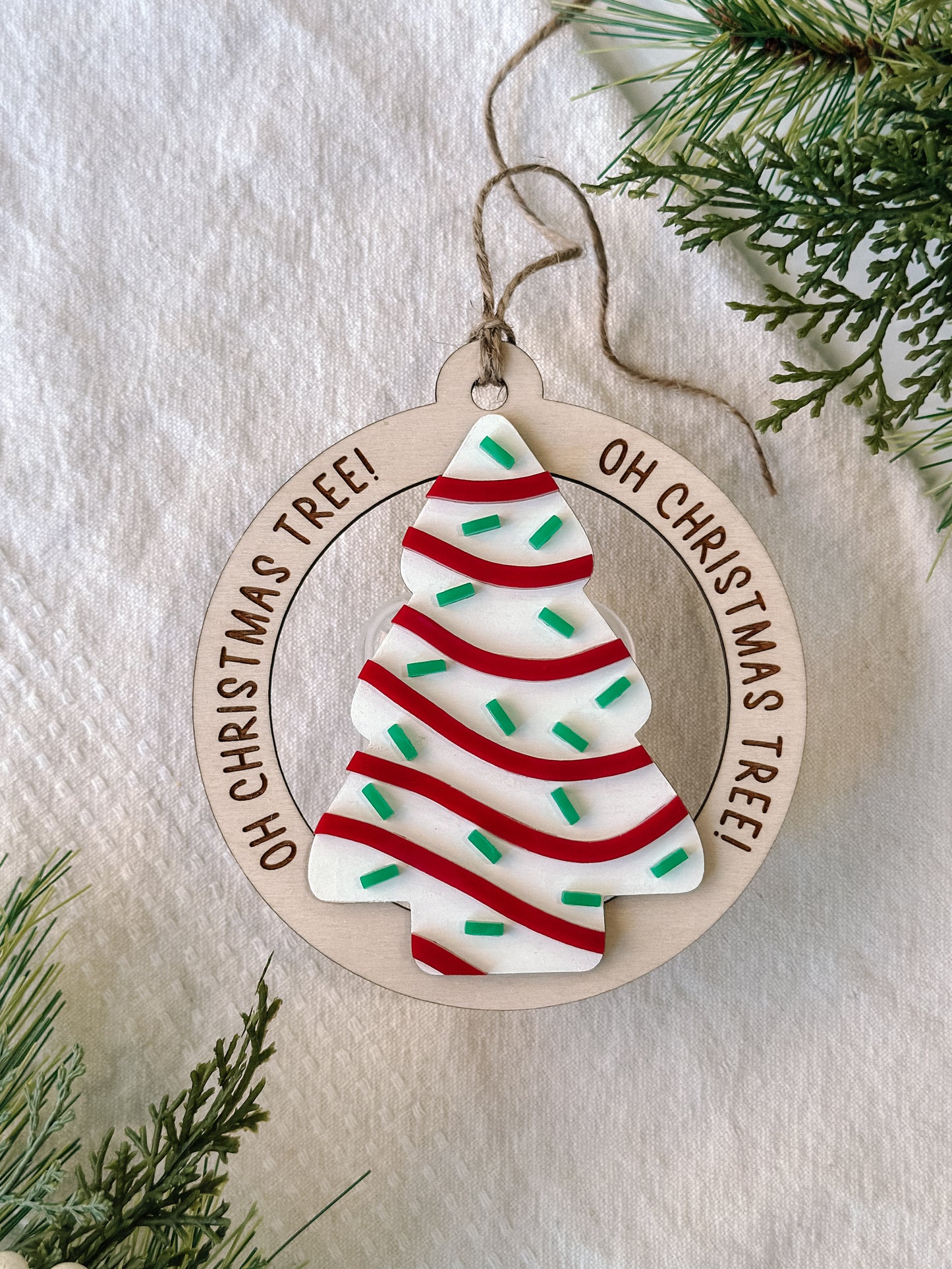 Oh Christmas Tree Debbie Cake Holiday Cake Ornament
