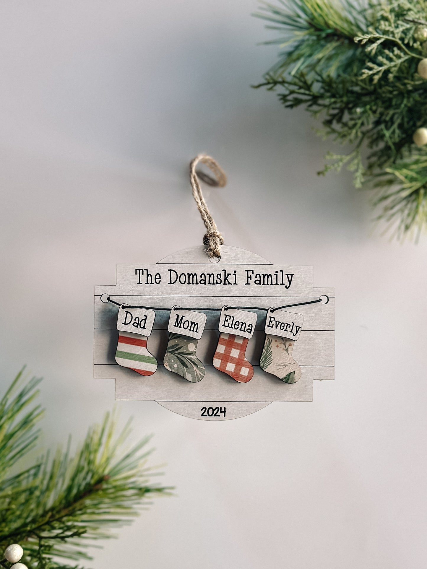 Custom Family Stocking Ornament