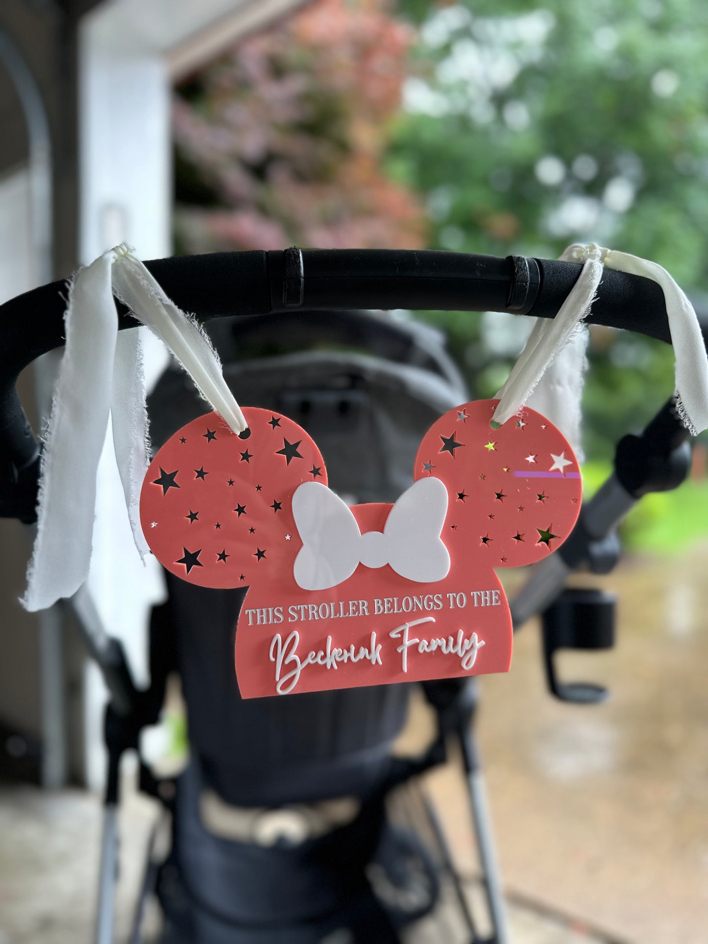 Disney Minnie Mouse Ear Stroller Sign