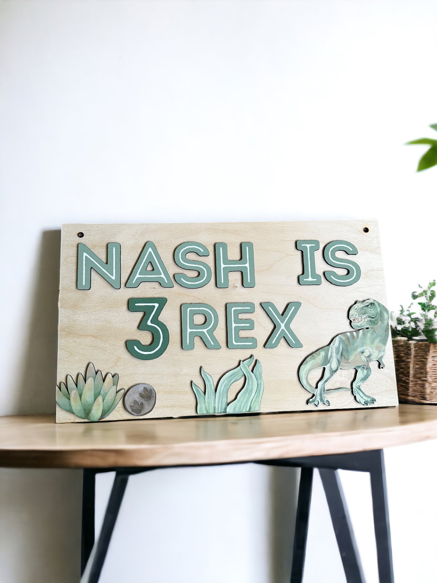 Dinosaur Birthday Sign