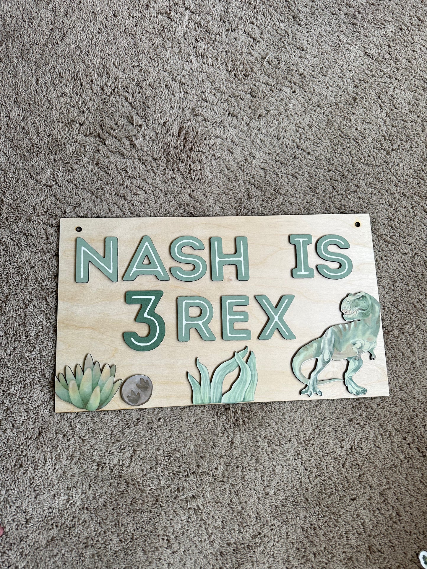 Dinosaur Birthday Sign