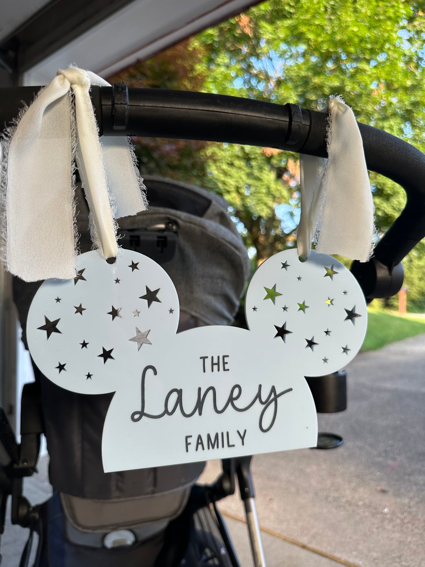 Disney Mickey Mouse Ears Stroller Sign