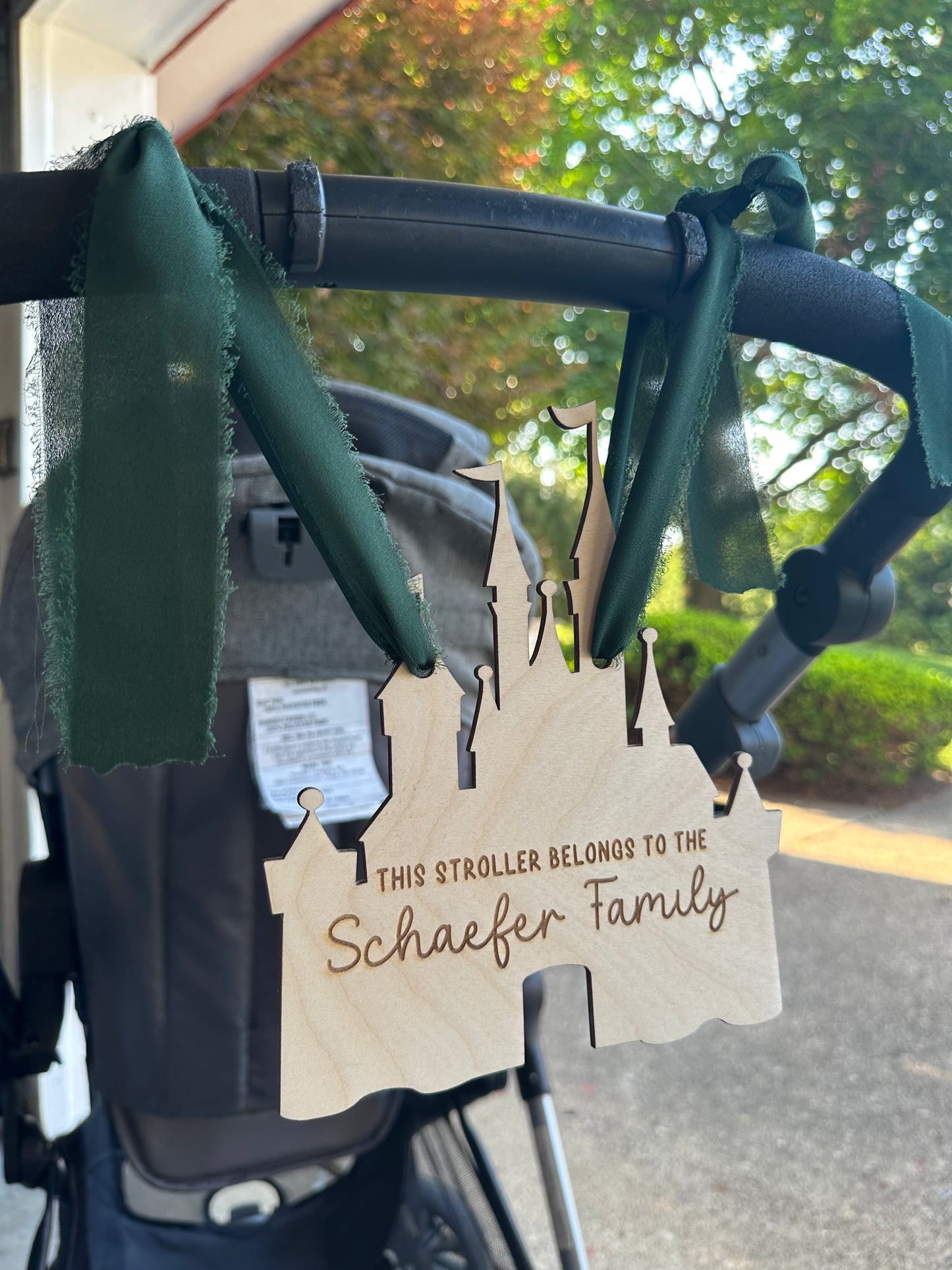 Wood Disney Castle Stroller Sign