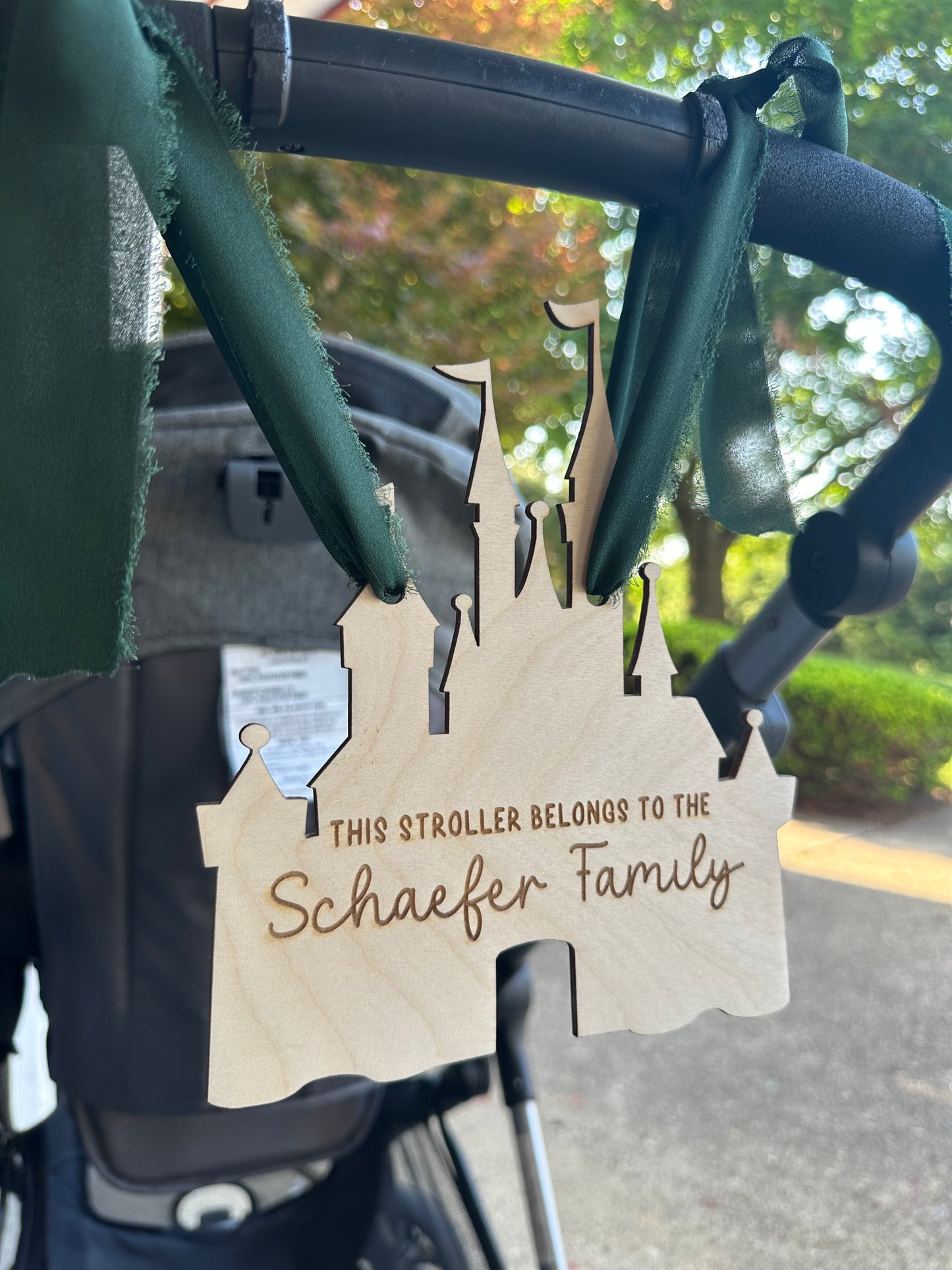 Wood Disney Castle Stroller Sign