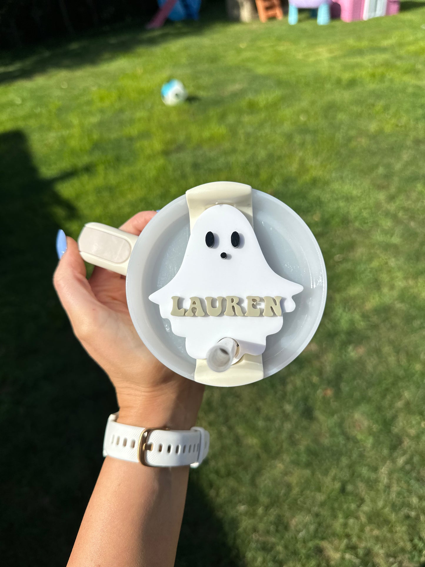 Halloween Stanley cup tags 40oz, ghost tumbler plates, name plates, tumbler tags