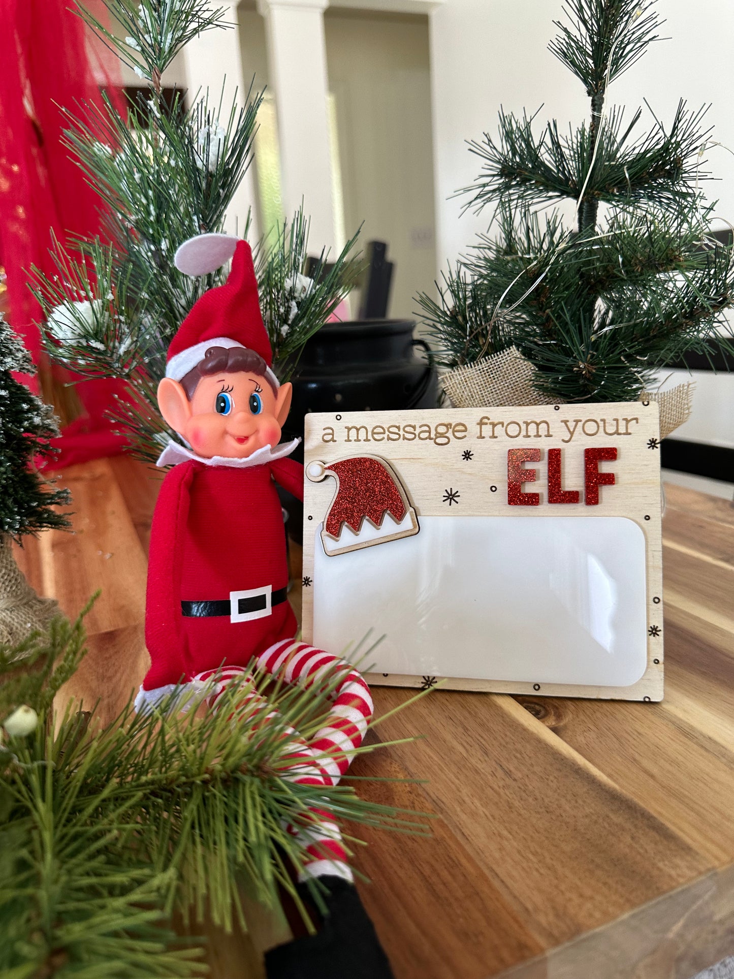 Elf on the shelf dry erase message board