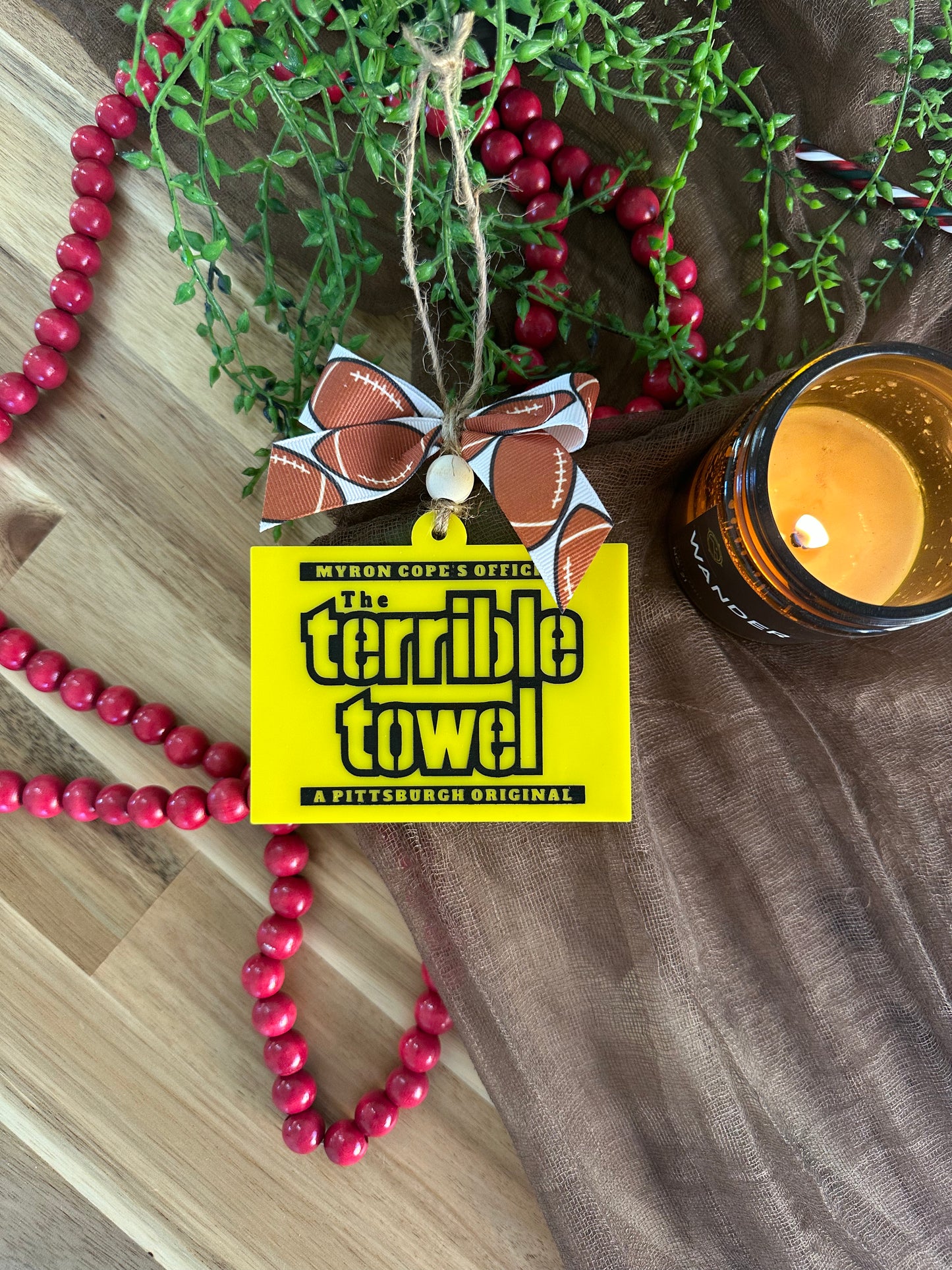 Terrible Towel Pittsburgh Steelers Ornament