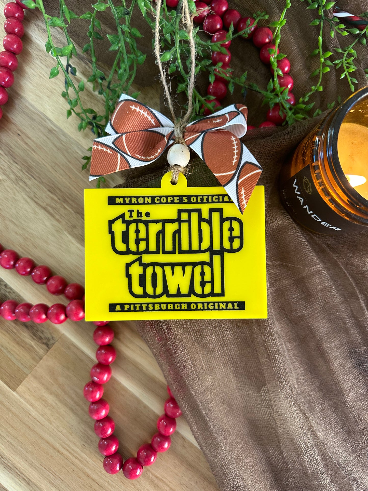 Terrible Towel Pittsburgh Steelers Ornament