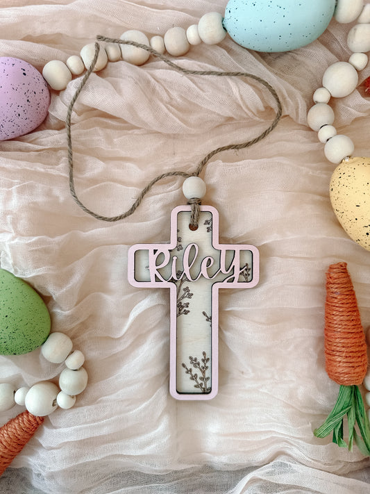 Cross Easter Basket Tag