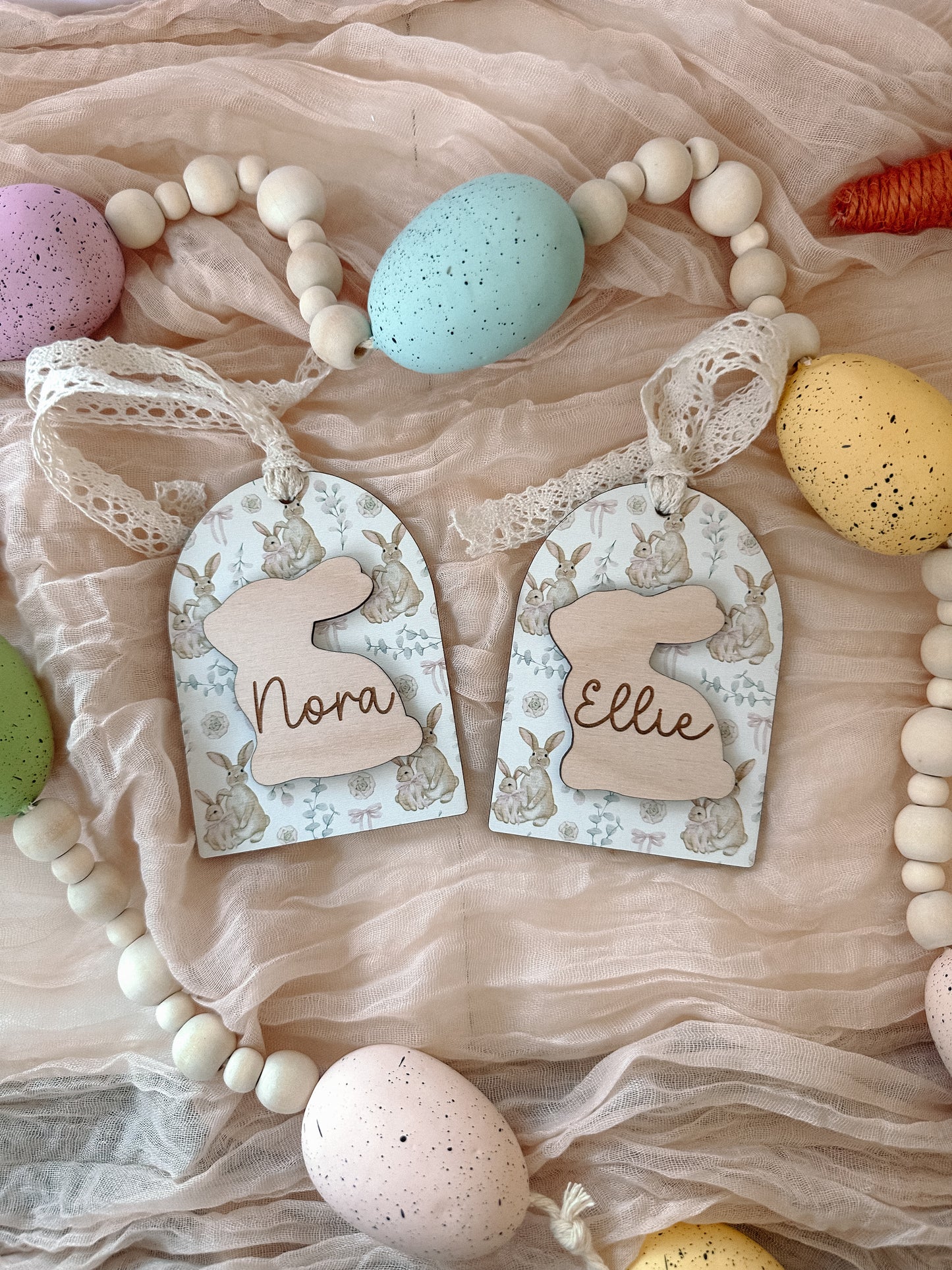 Easter Pattern Easter Basket Tag