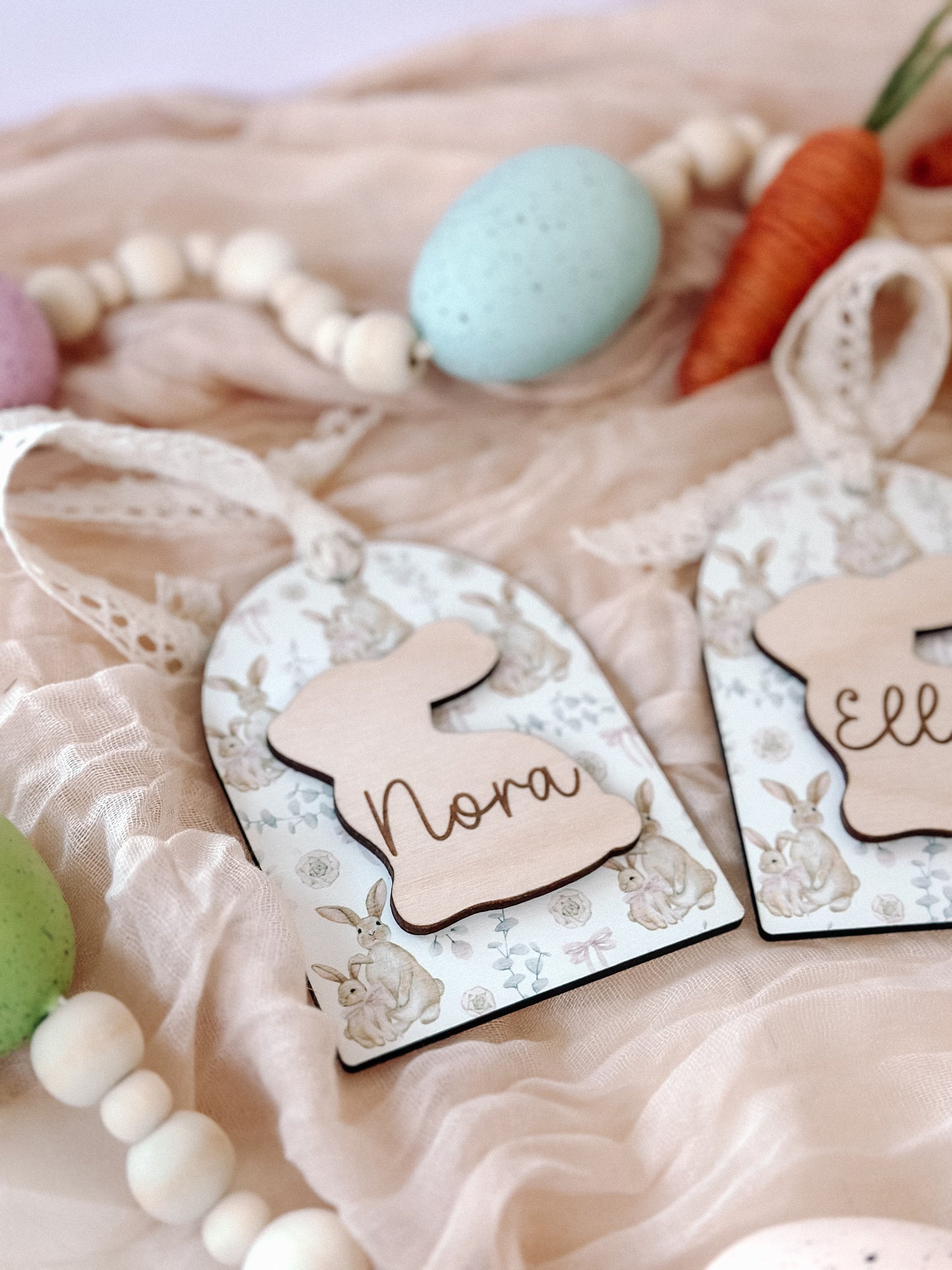 Easter Pattern Easter Basket Tag