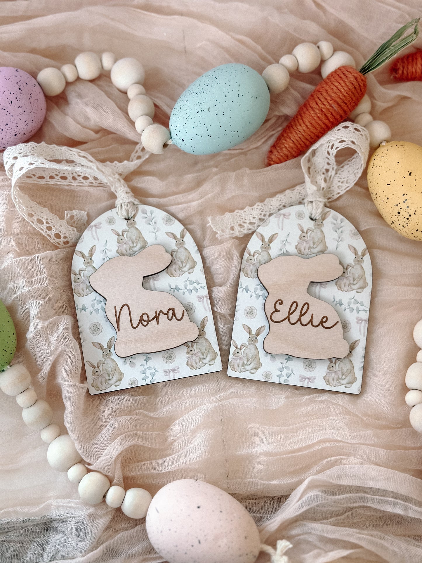 Easter Pattern Easter Basket Tag