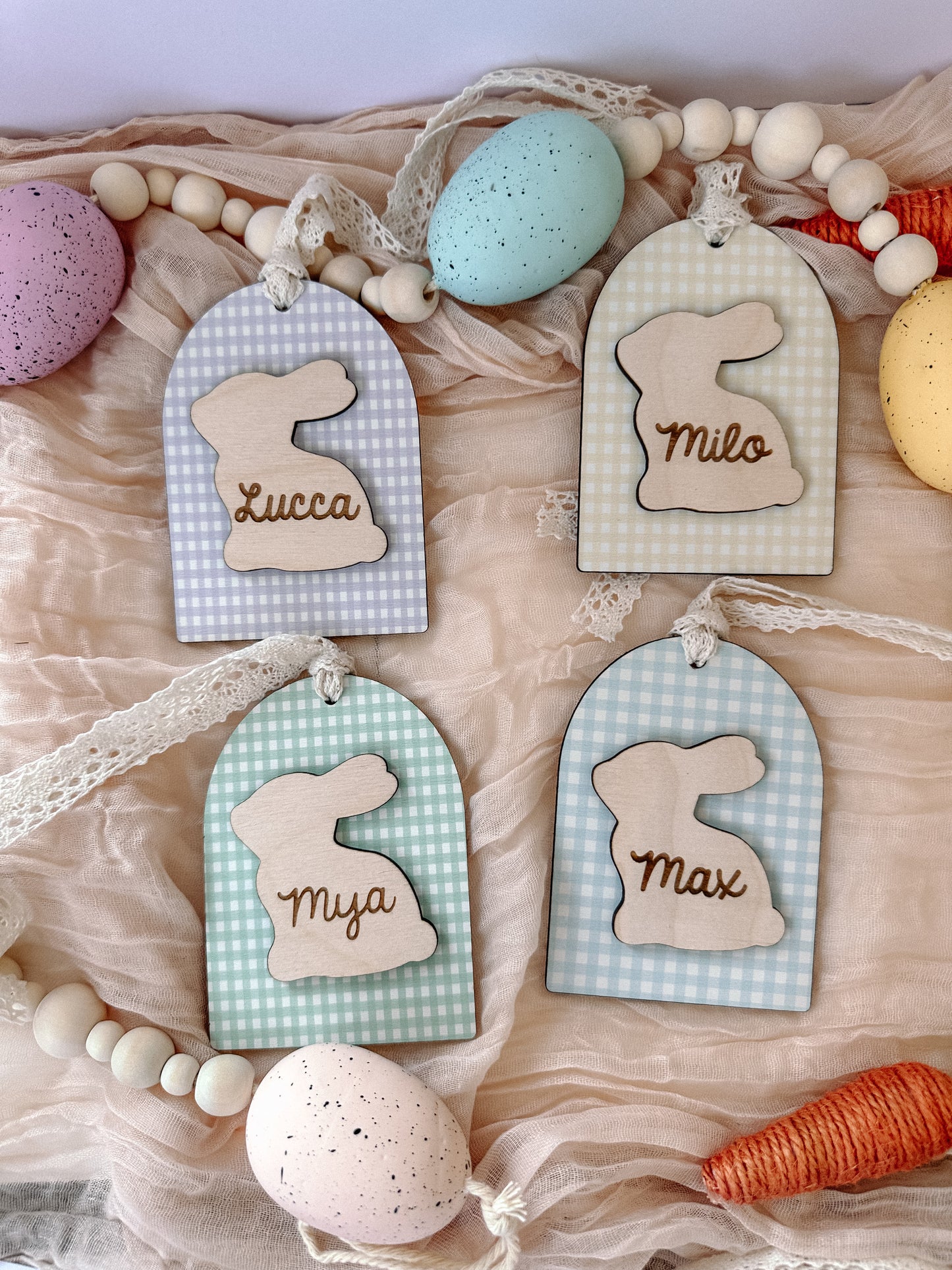 Easter Pattern Easter Basket Tag