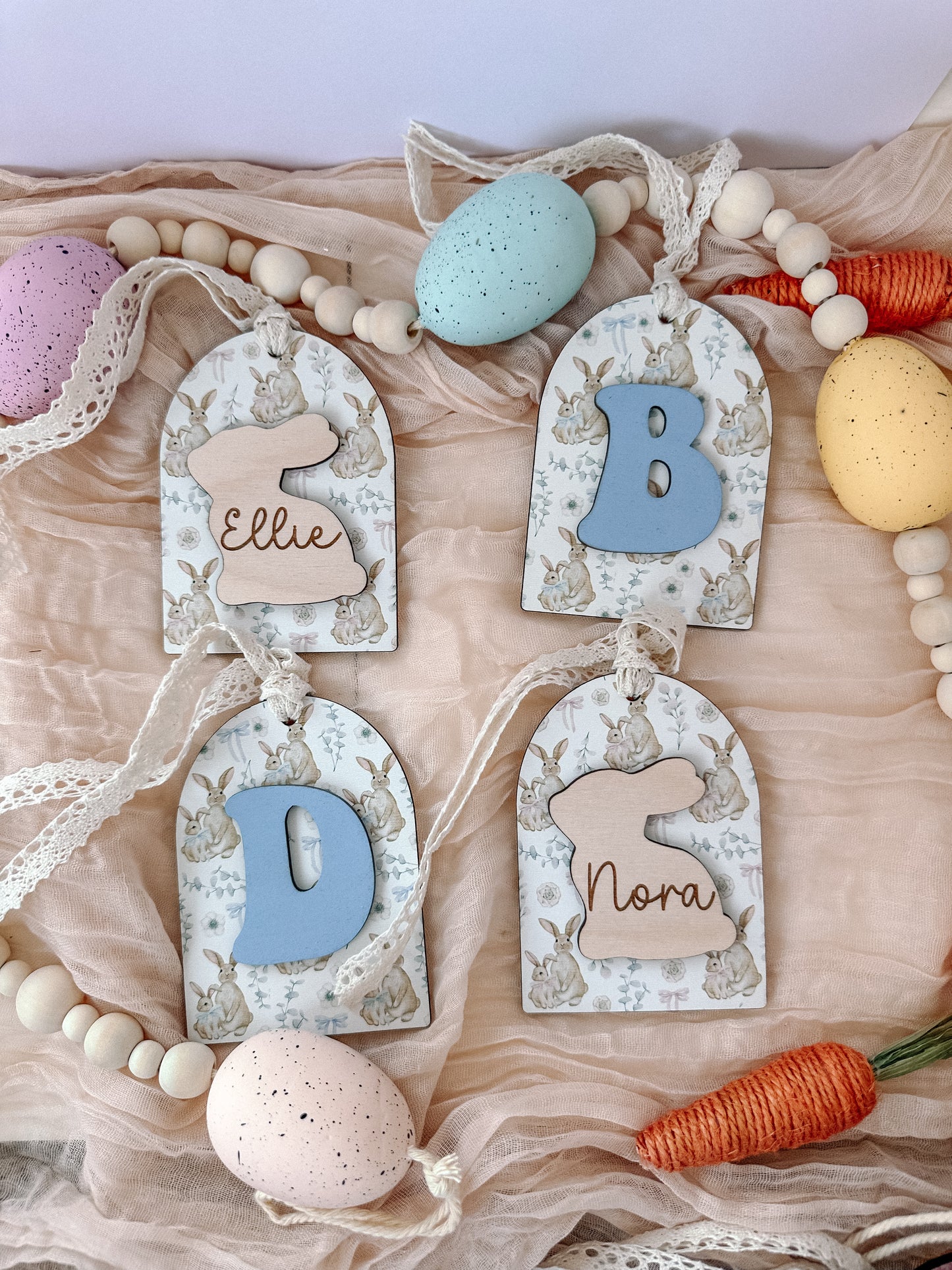 Easter Pattern Easter Basket Tag