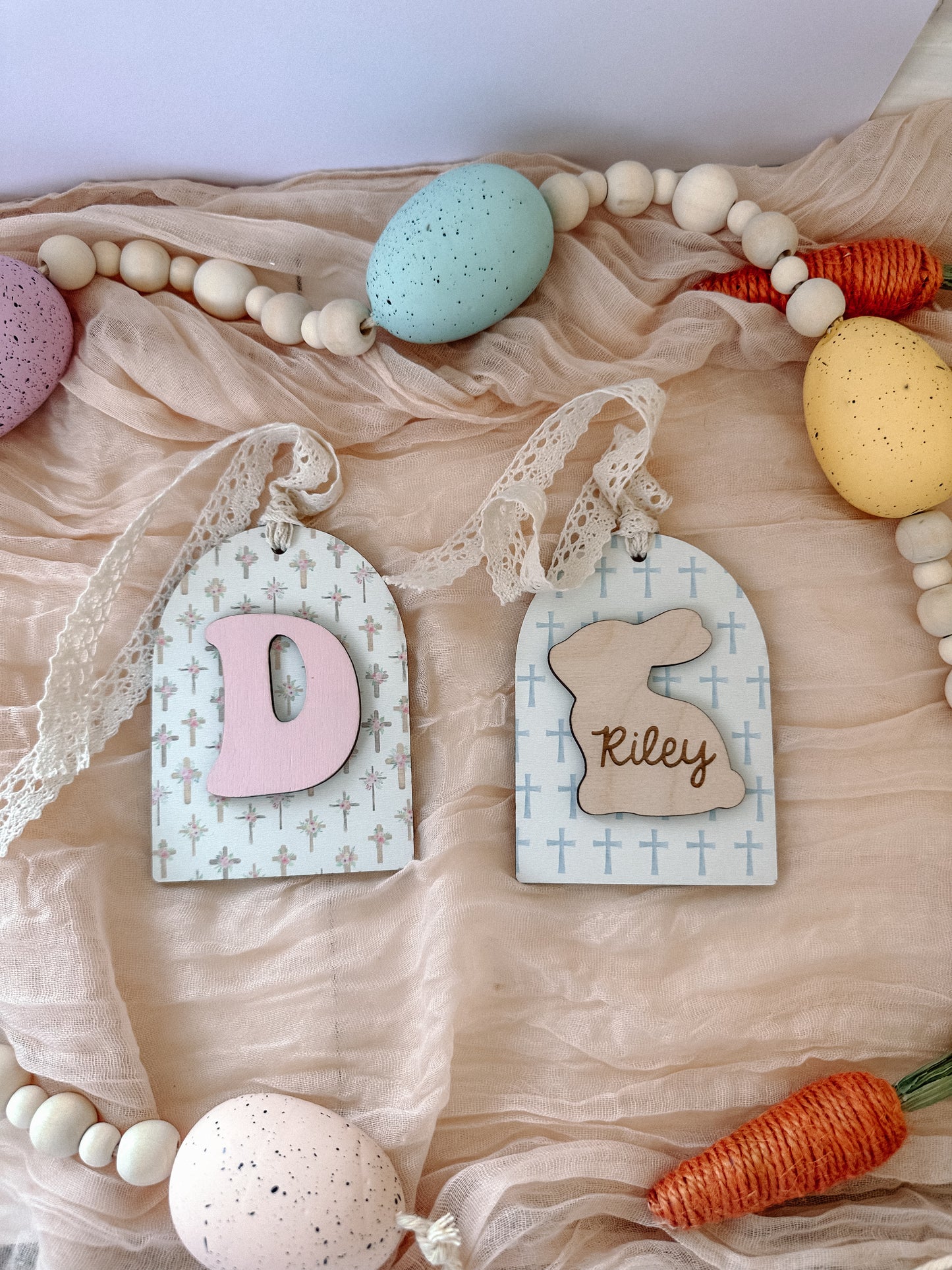 Easter Pattern Easter Basket Tag