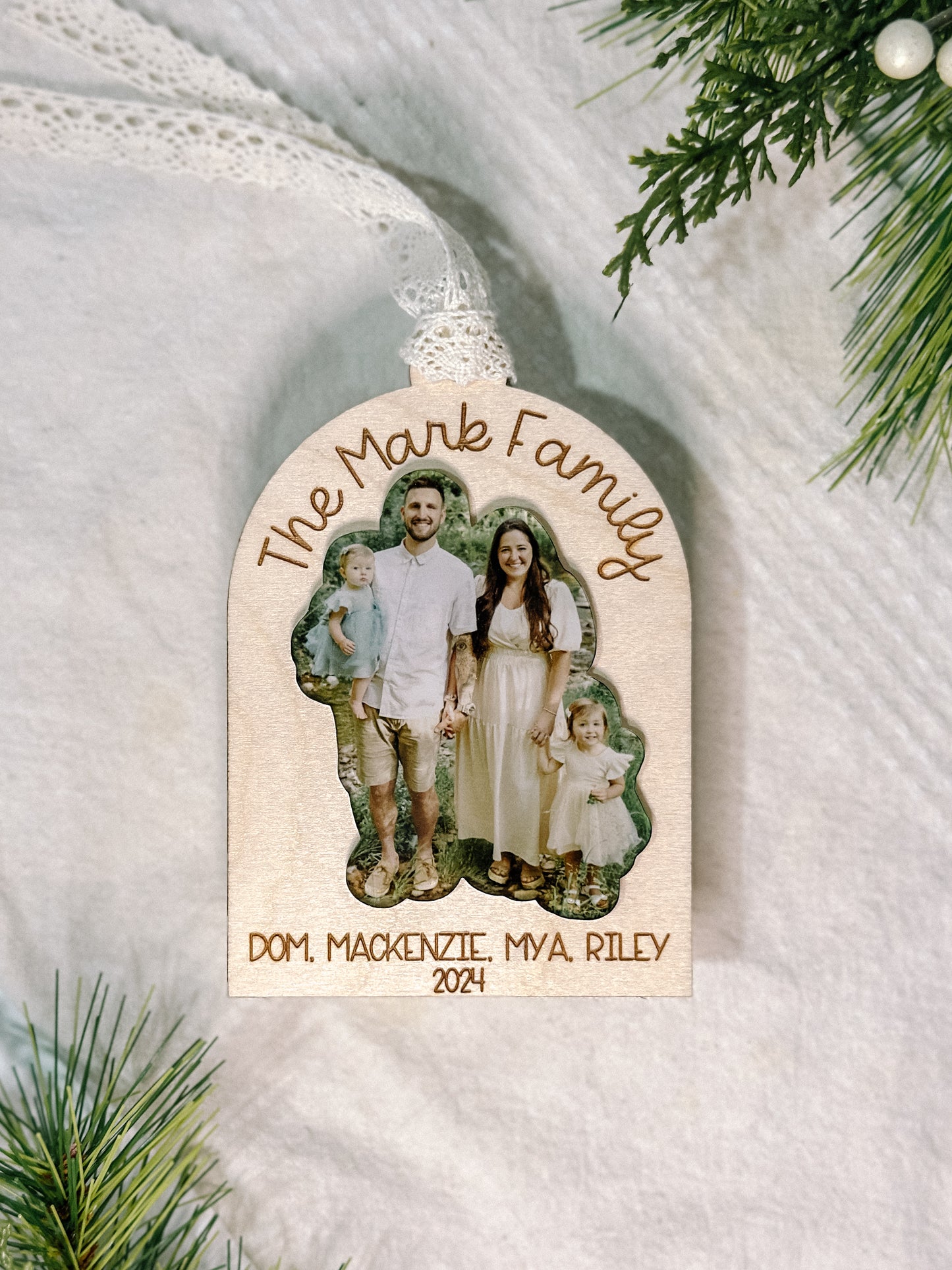 Custom Family Picture Ornament
