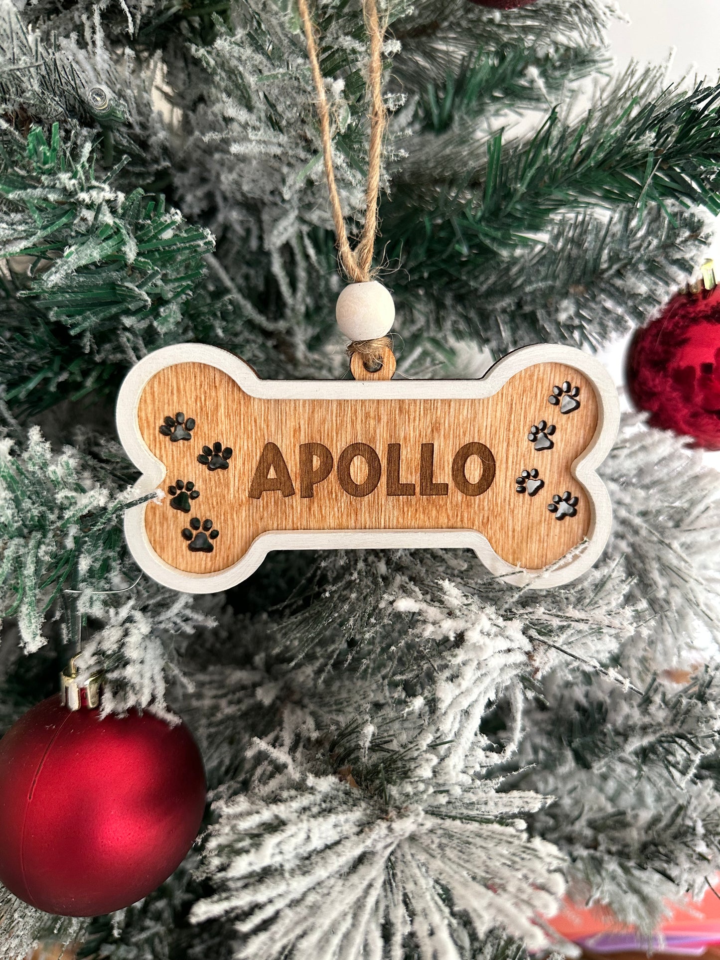 Dog Bone Christmas Ornament