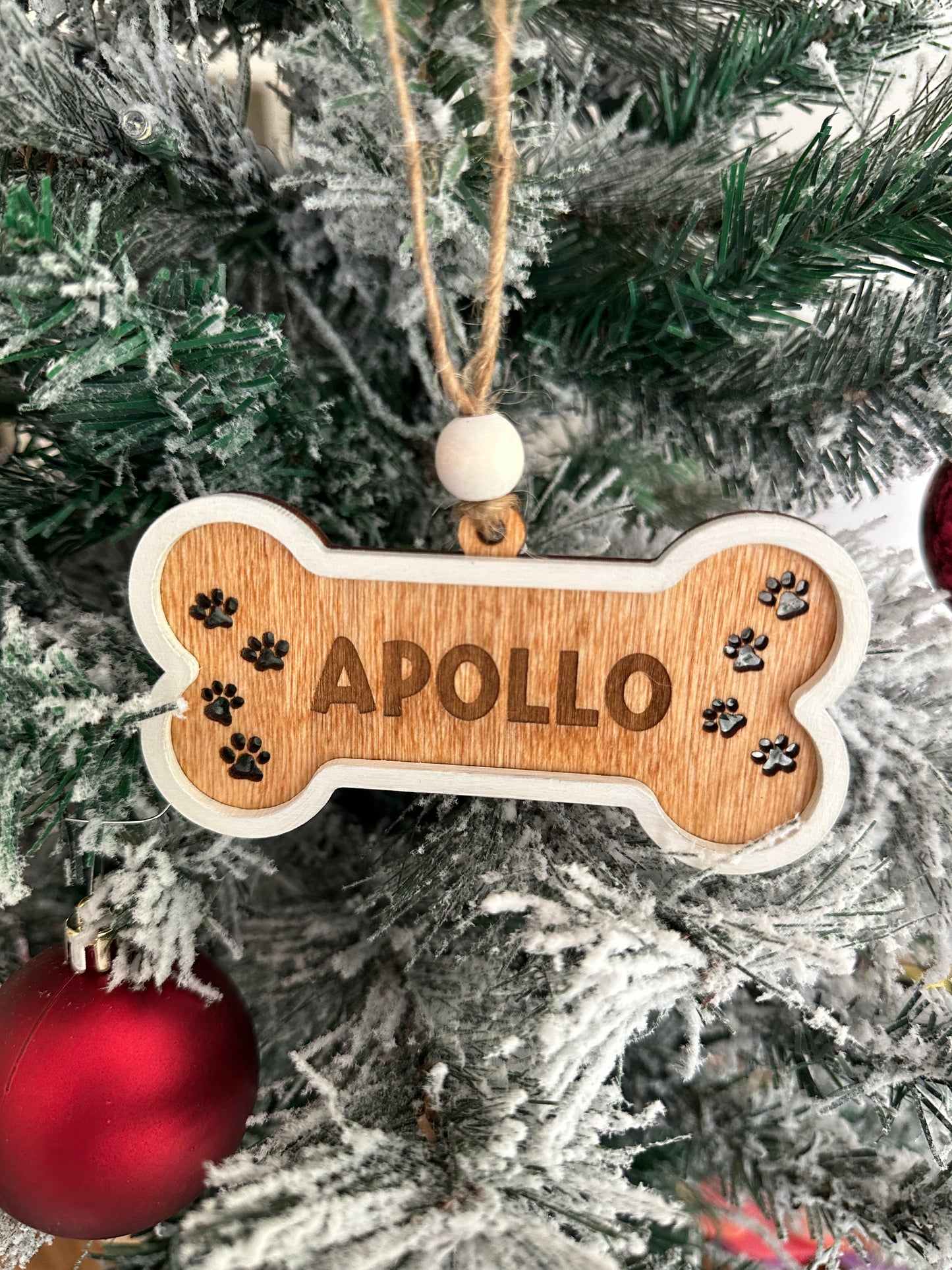 Dog Bone Christmas Ornament
