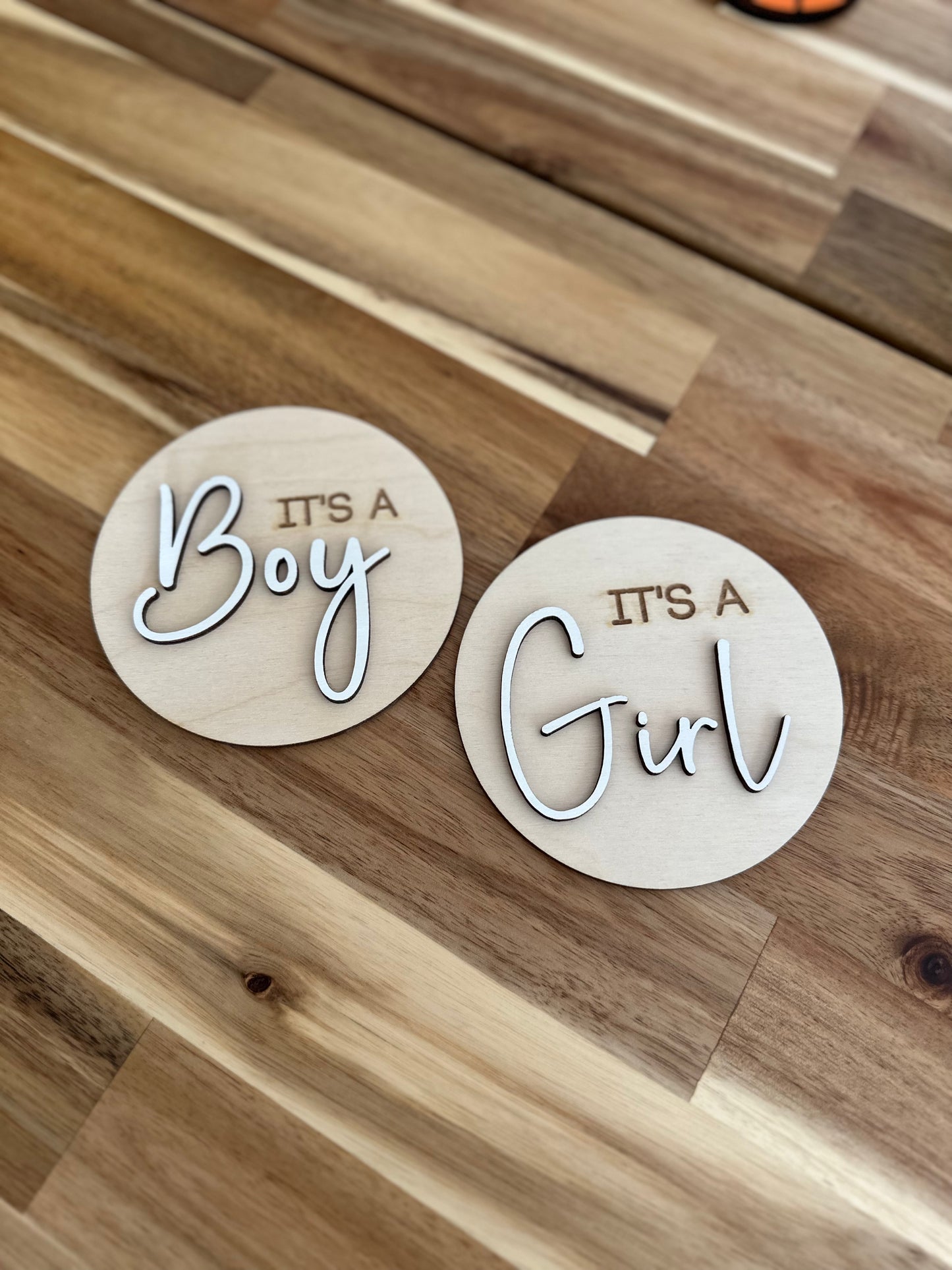Gender reveal signs