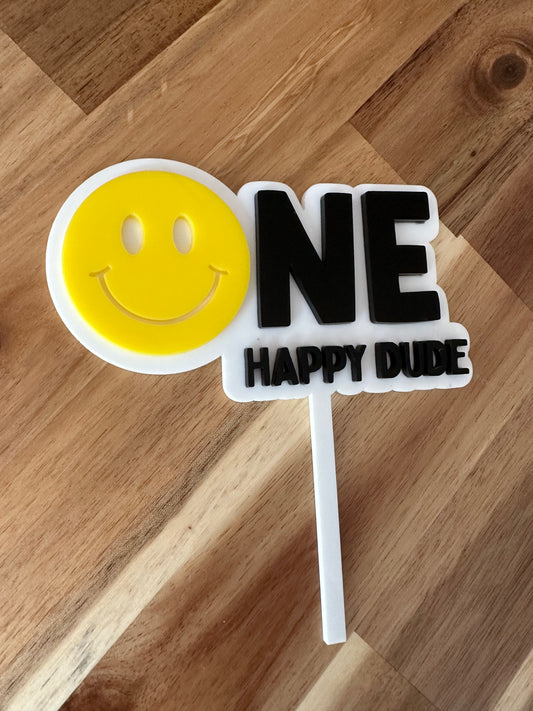 3D Cake topper One Cool Dude