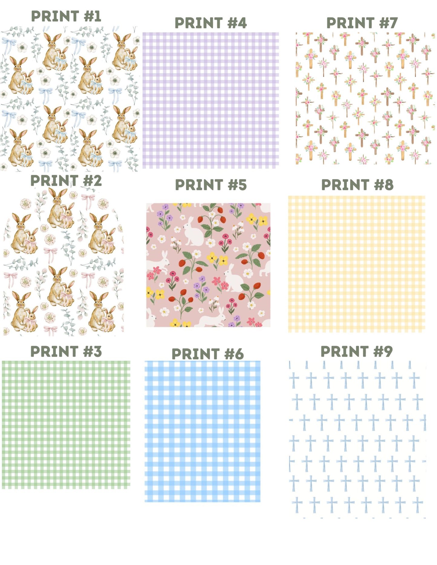 Easter Pattern Easter Basket Tag