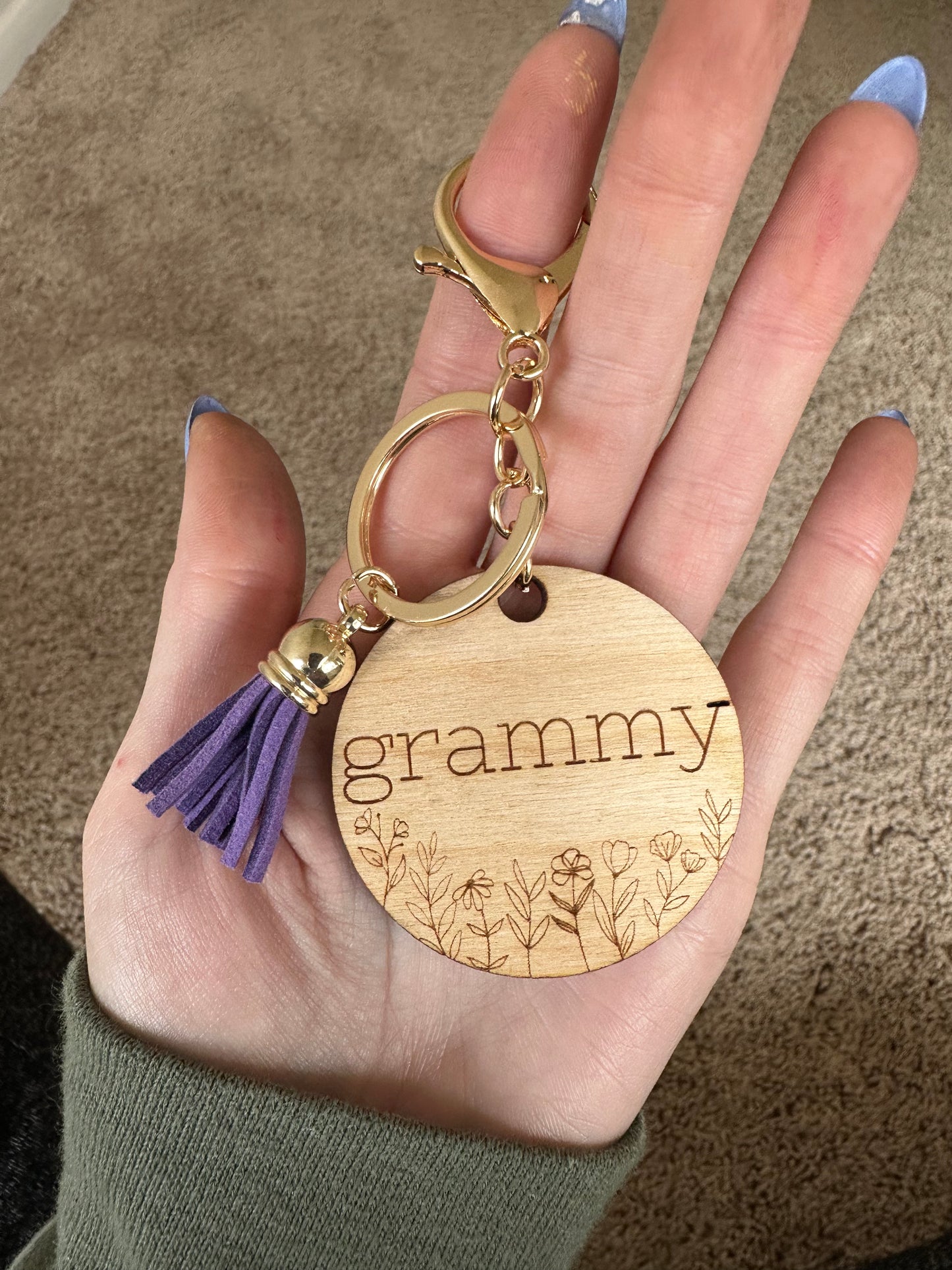 Mothers Day Wood Keychains