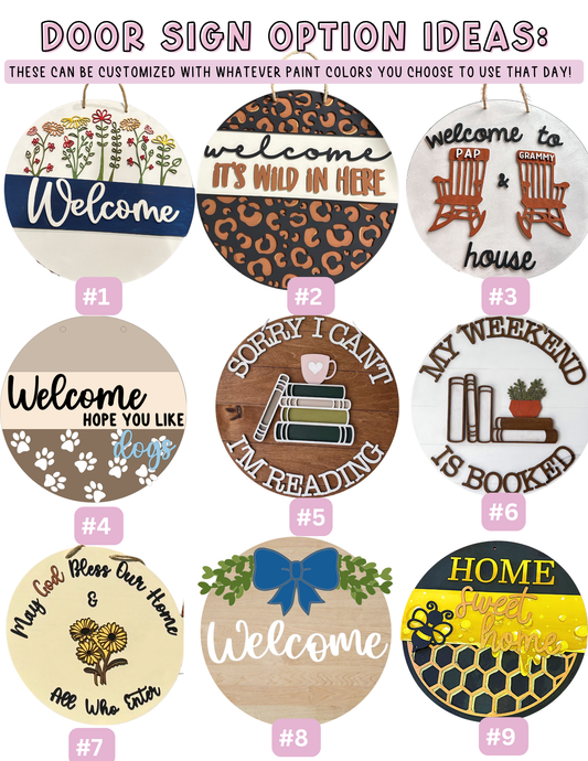 Take & Make kits Door Signs