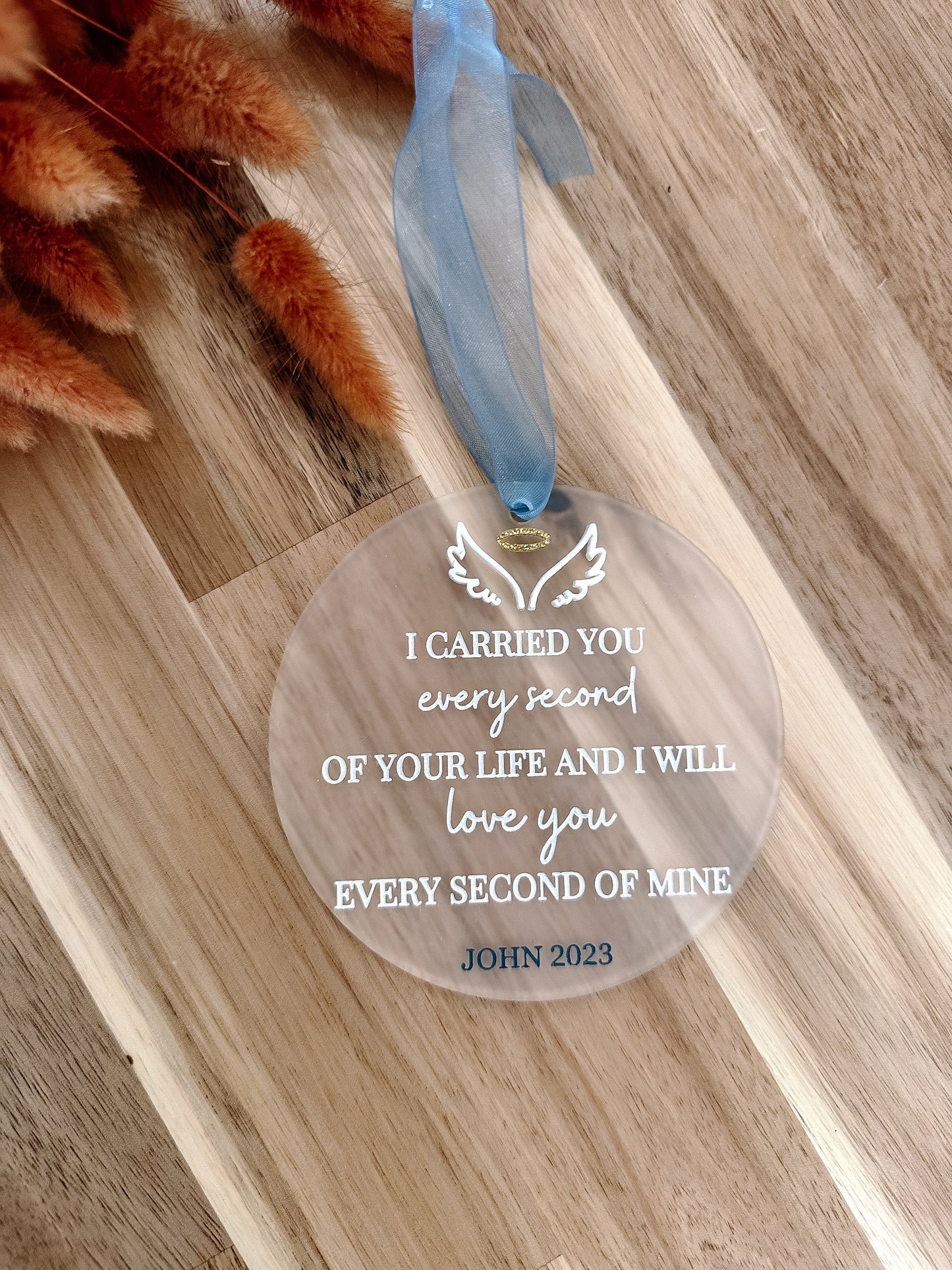 I carried you ever second baby angel ornament