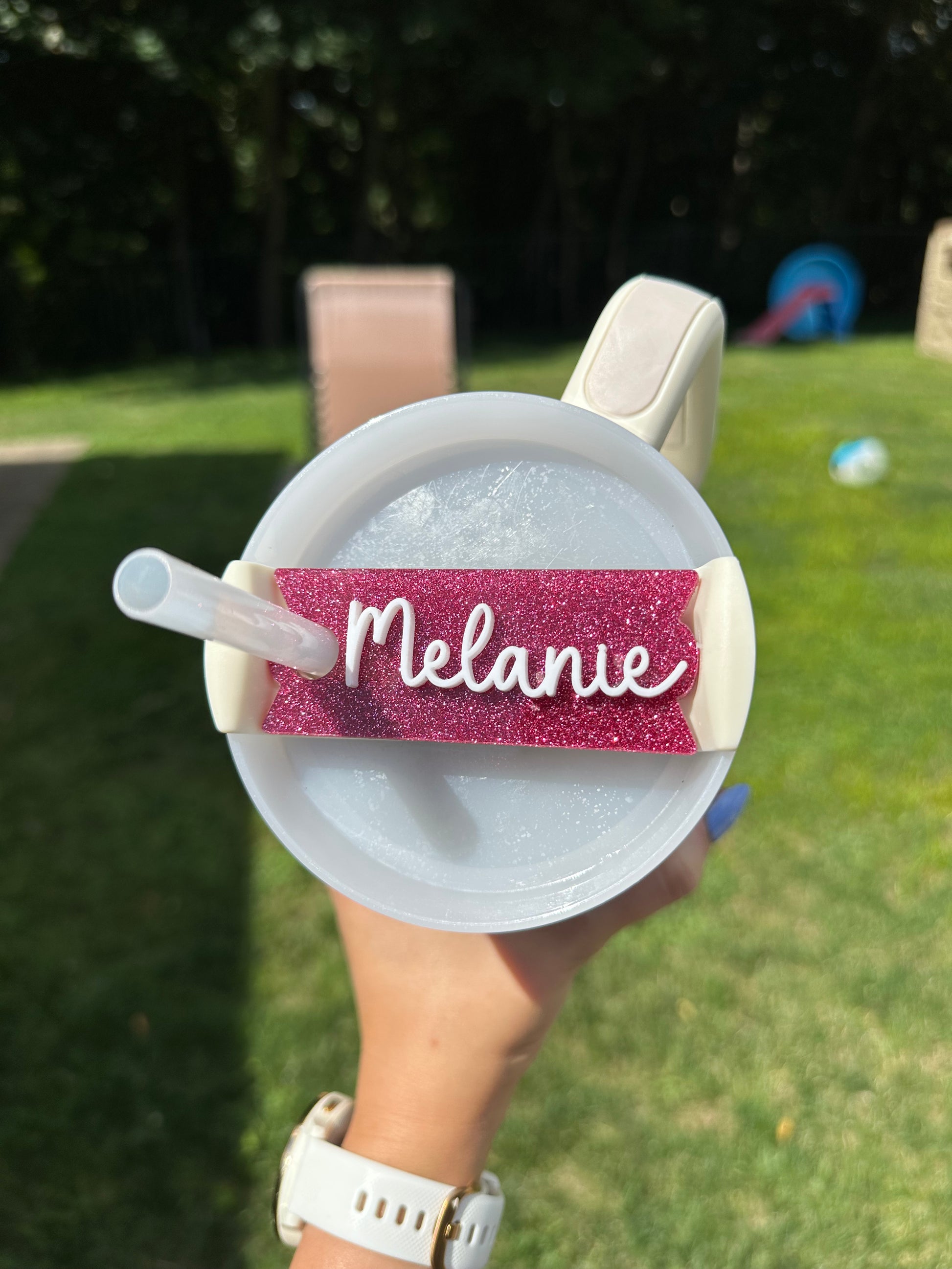 Personalized Tumbler Name Tags Name Plate for Lid, Customized Name Tumbler  Name Tag Accessories for Water Tumbler Tag 30 oz 40 oz