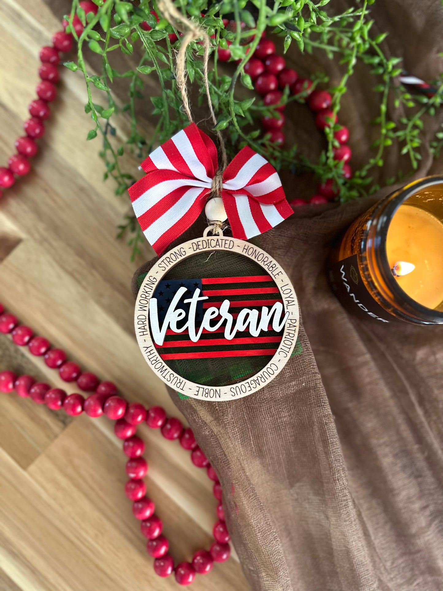 Double Sided Veteran Ornament