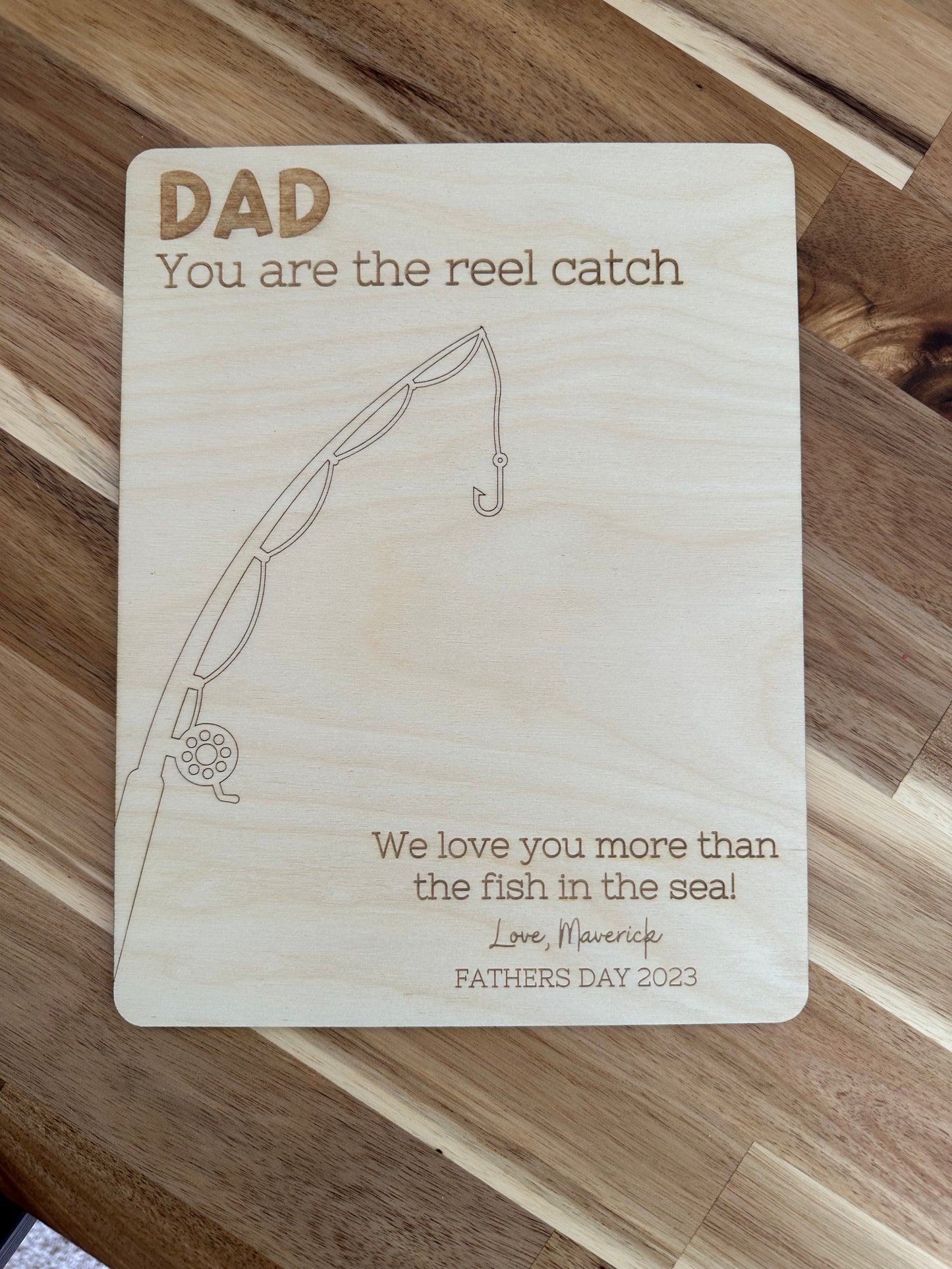 Fathers Day Fishing Handprint Board