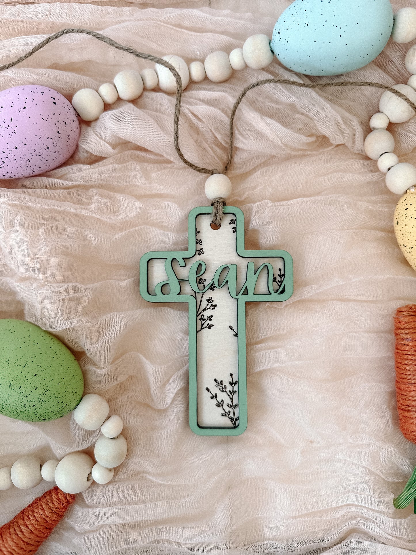 Cross Easter Basket Tag