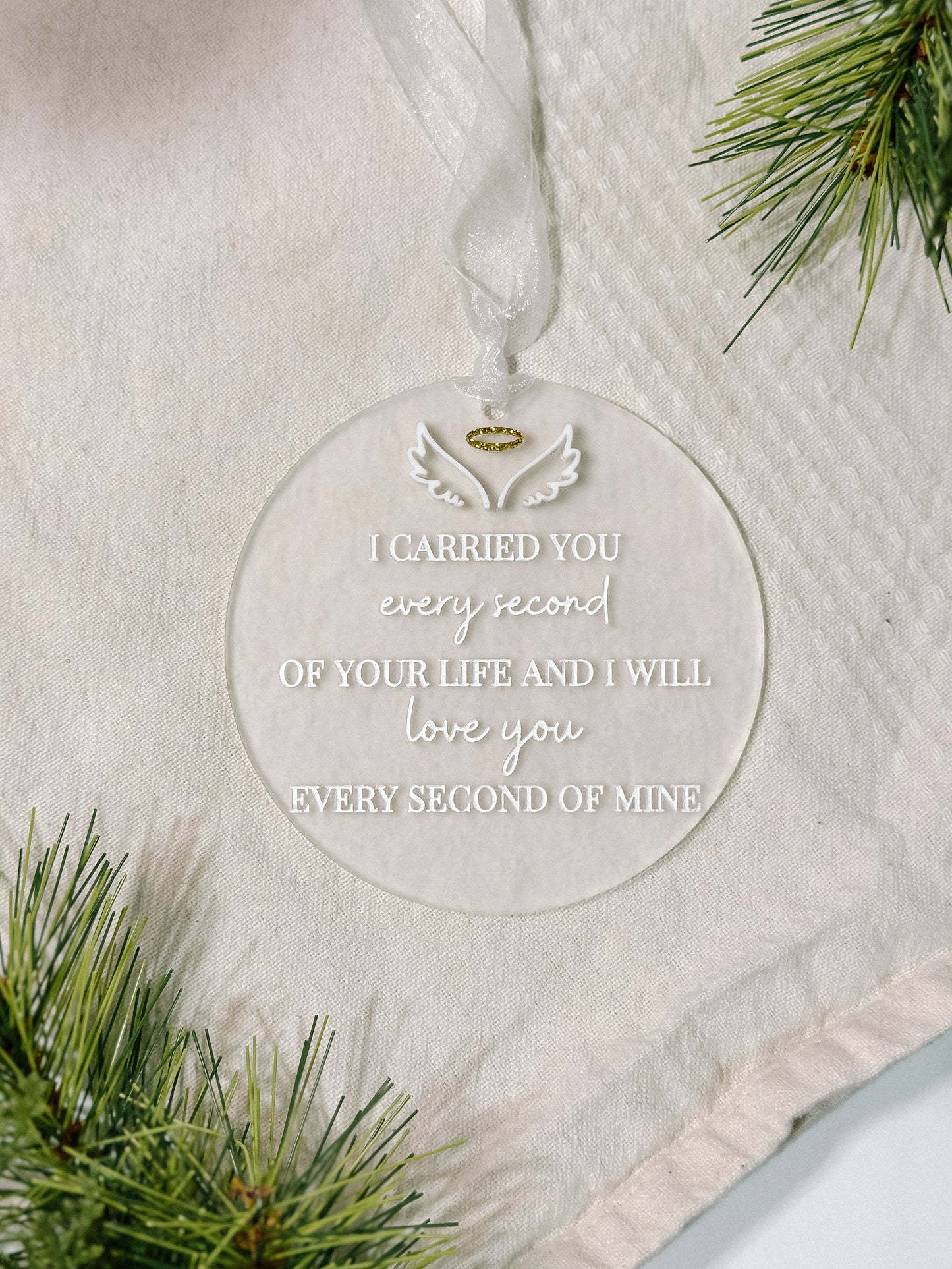 I carried you ever second baby angel ornament