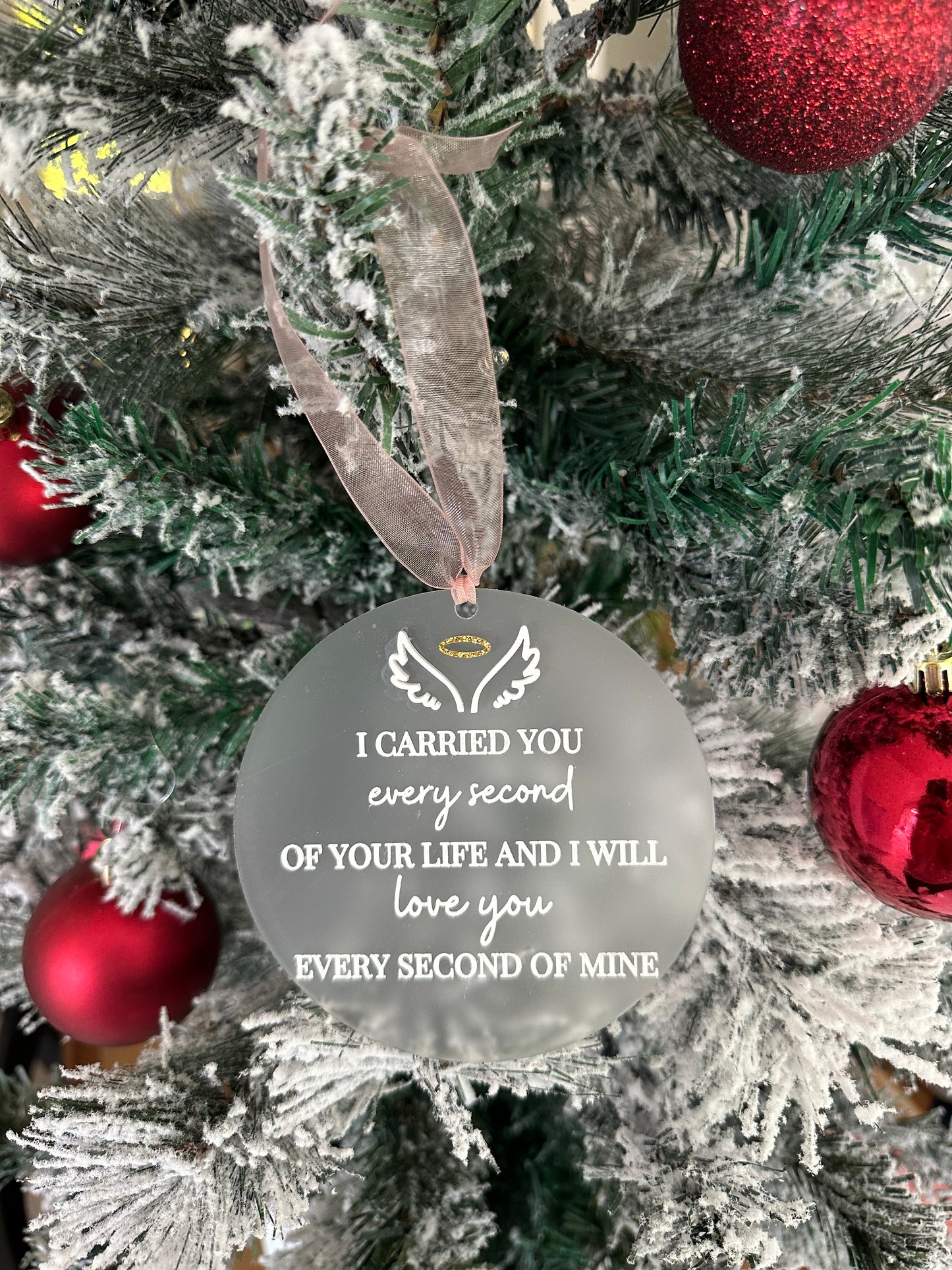 I carried you ever second baby angel ornament