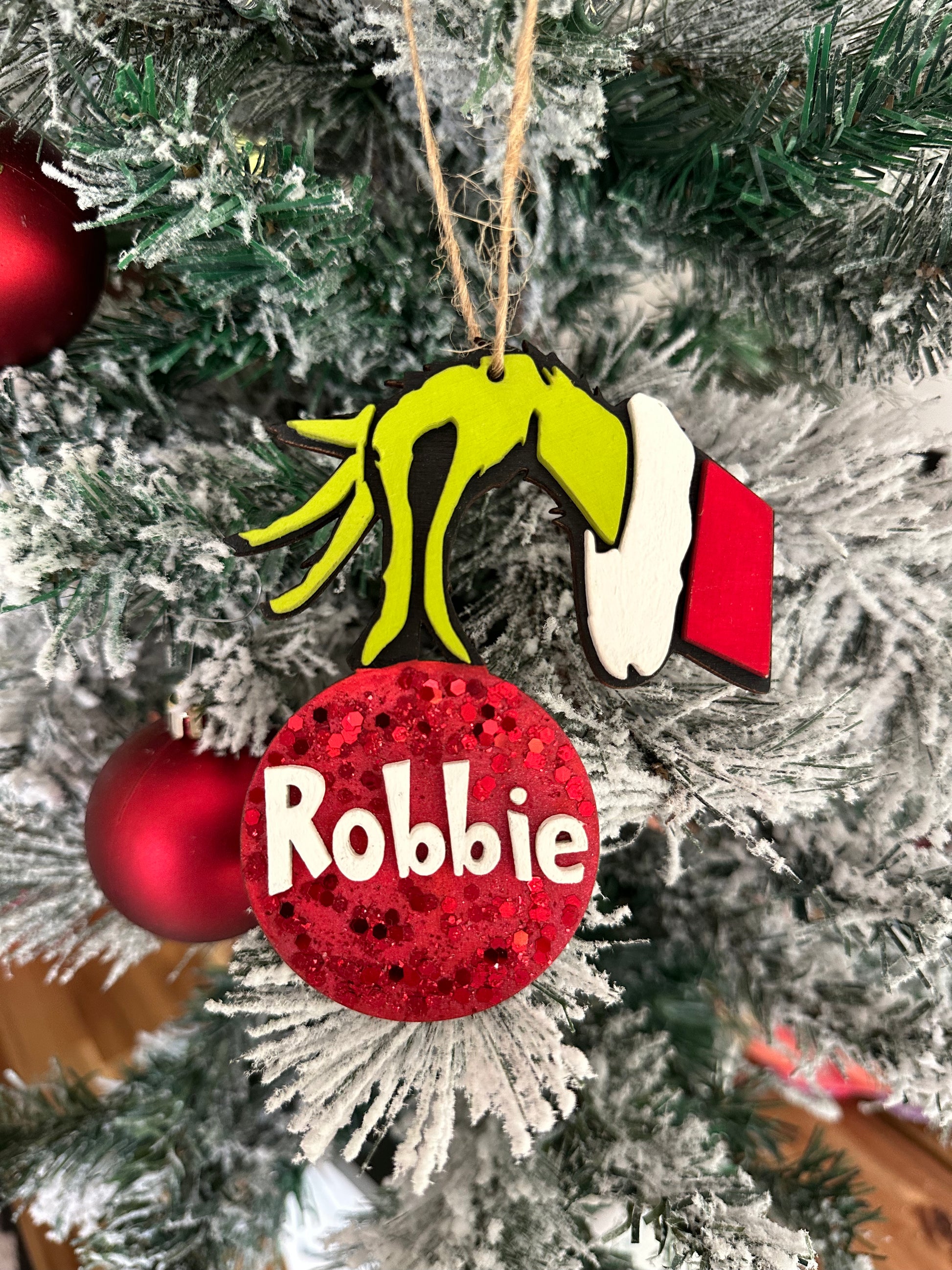 Grinch Hand Ornament