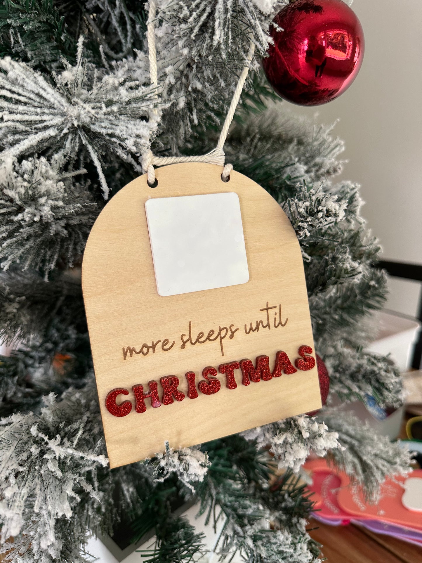 Sleeps till Santa/ Christmas dry erase Sign