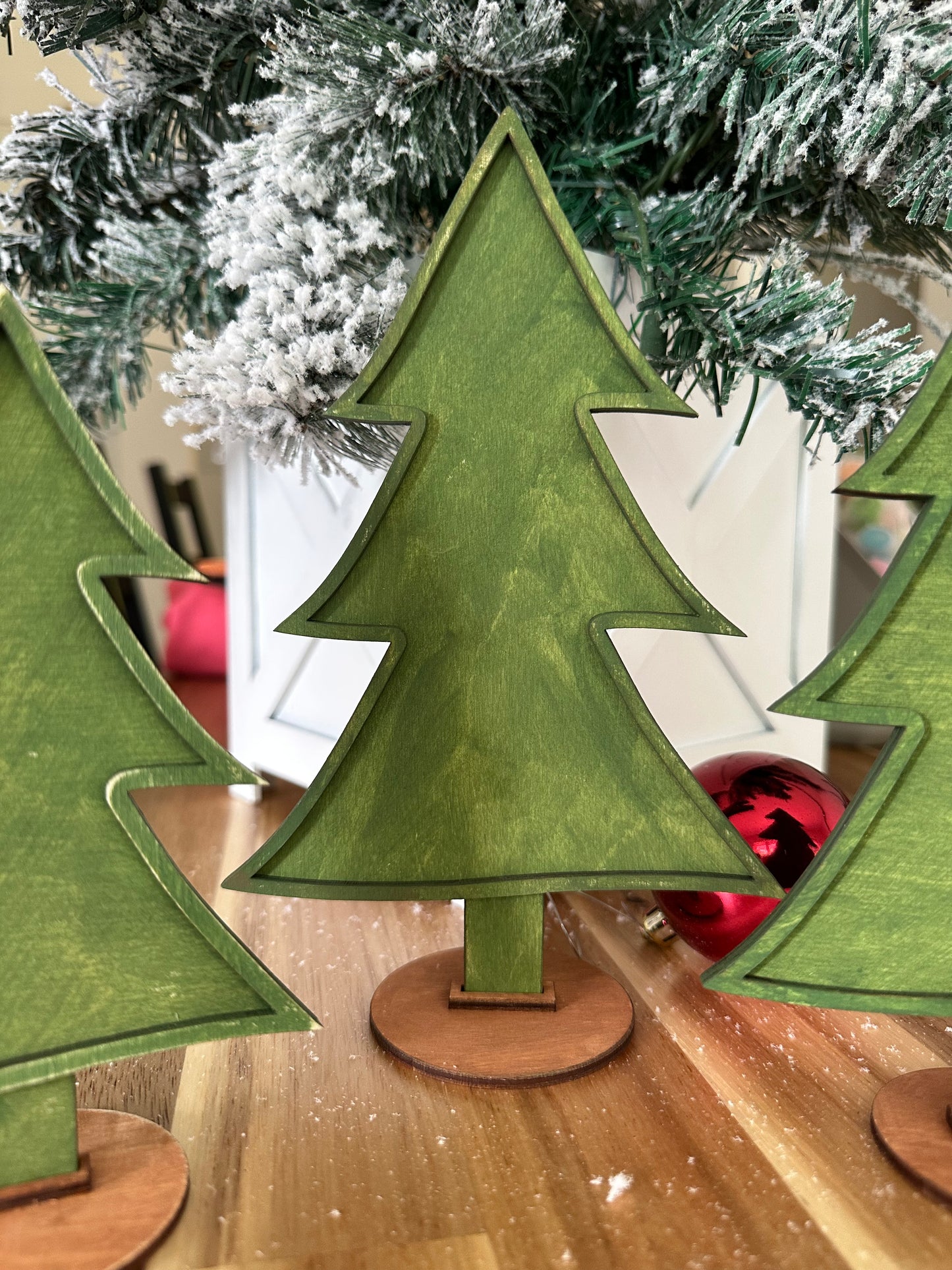 Set of 3 wooden Christmas Trees